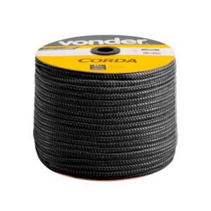 Corda multifilamento trançada, preta - VONDER